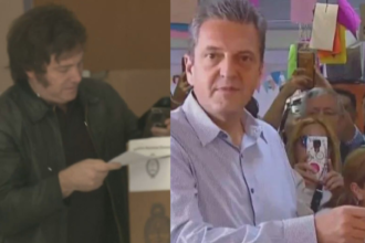massa-e-milei-votam-no-segundo-turno-da-eleicao-presidencial-da-argentina